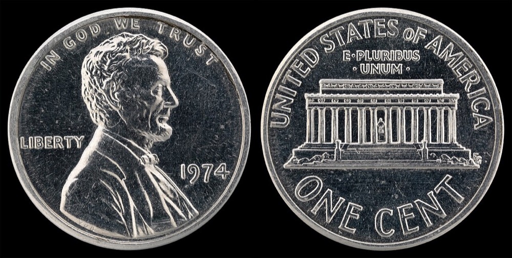 1974年ペニー(リンカーン1セント硬貨):発行枚数とチェックポイント